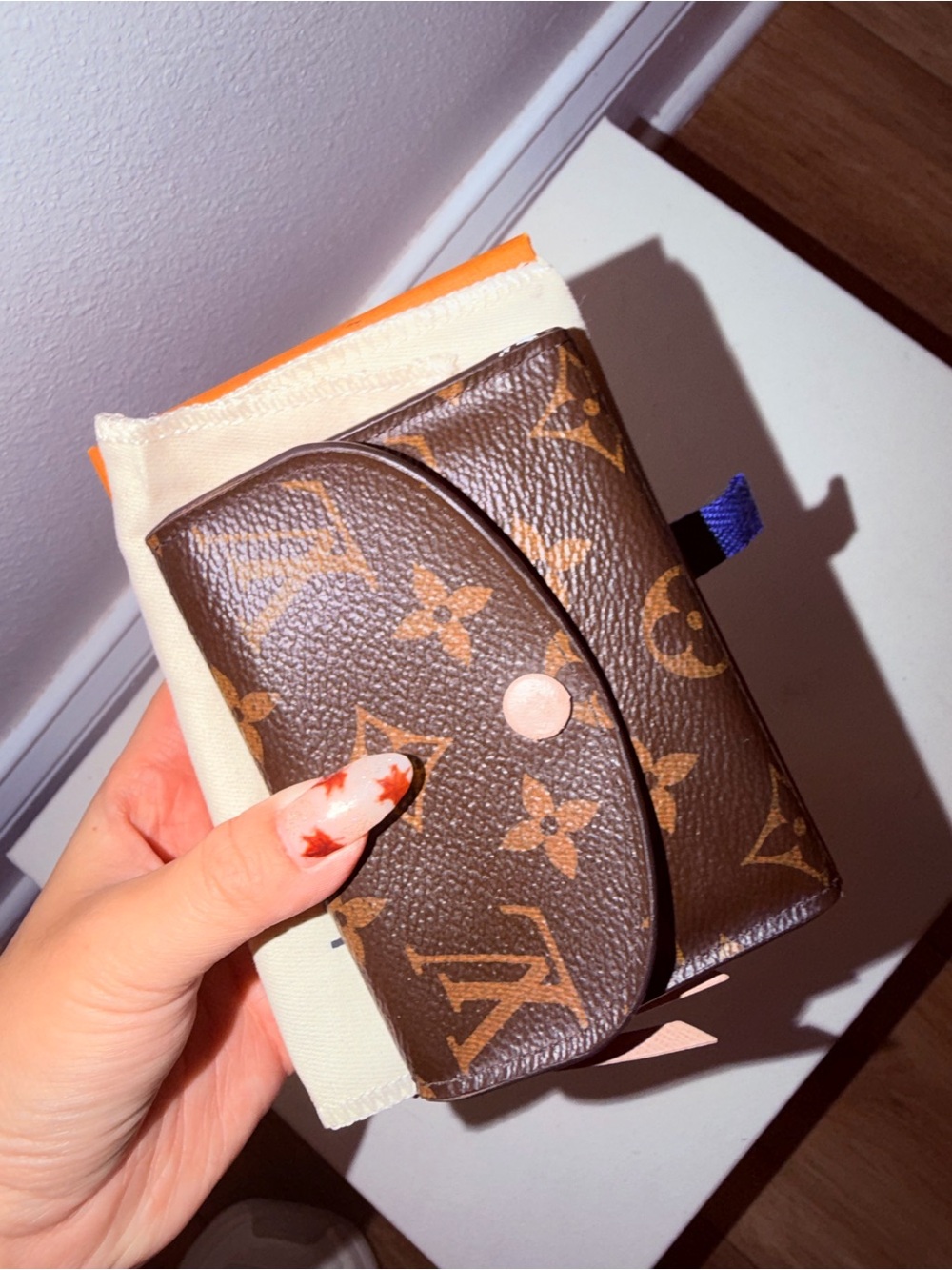 Louis Vuitton Rosalie Monogram Canvas Small Snap Wallet in Brown